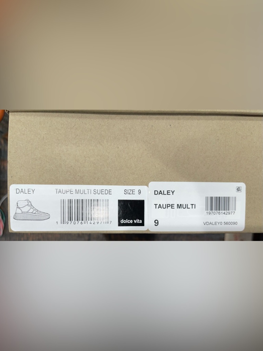 Dolce Vita Taupe Multi Suede Daley High Top Platform Sneaker Shoes Size 9 NIB - Picture 10 of 10